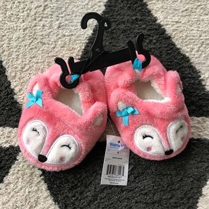 Pink Fox Slippers